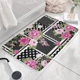 thumbnail image 3 of Pioneer Flower Floral Print Flannel Non Slip Door Rugs,Washable Door Mats Indoor,Decorative Door Mats,Dirt-Resistant and Absorbent Doormat for Entrance,Bedroom,Kitchen,Bathroom,31.5"x17", 3 of 4