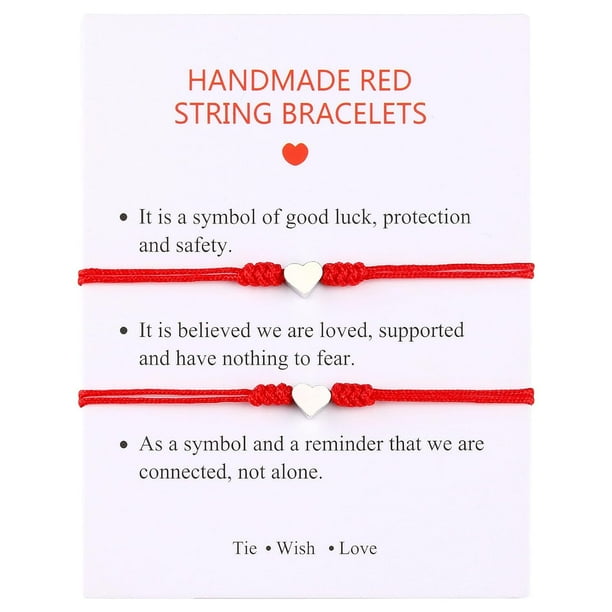 Kabbalah Red String Bracelet Red Bracelet for Protection Mother Daughter Bracelets Matching Heart Red Thread Friendship Bracelets for Teen Girls Walmart