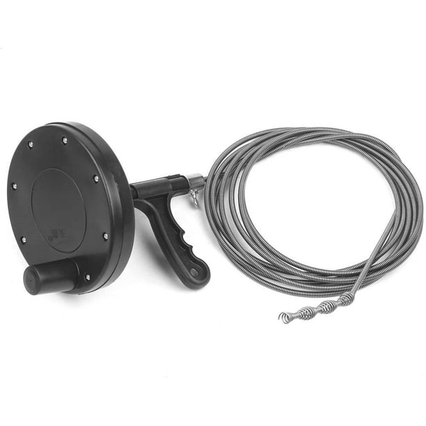 Plumbing Snake Drain Auger, Cable Auger Plumber's Snake Flexible Steel Cable with Spool Hand
