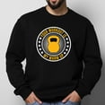 thumbnail image 2 of Basic Unisex Black Round Neck Sweatshirt, Long Sleeve Layering for Fall,Sizes S-2XL, 2 of 5