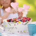 thumbnail image 2 of 4 piezas Globos Cake Toppers Forma de corazón Suministros para fiestas aciones para niña Niño Mujer Compromiso Boda Aniversario Baby Rosa claro Soledad Primeros de la torta de globos, 2 of 6