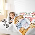 thumbnail image 4 of Feelyou Funny Farm Pig Full Size Comforter Sets for Teens, Tiger Elephant Bedding Comforter Set, Eucalyptus Leaves Botanical Reversible Bedding Sets, Breathable Home Decor, 3pcs, 4 of 8