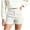 White women's high waisted shorts with pockets a1, variant on Cagogo Women's High Waisted Shorts with Pockets Solid Casual Regular Fit Summer Shorts Beach Lounge Trousers Fashion Clothes, White XL
