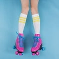 thumbnail image 7 of Skate Gear Retro Quad Roller Skates, Holiday Gift for Girls (Graphic Pink/Blue, Youth 1), 7 of 7