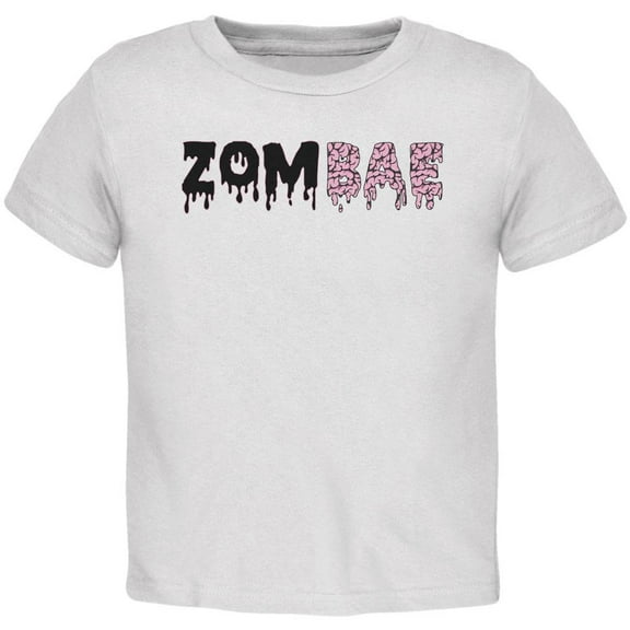 Halloween Zombae Zombie Brain Toddler T Shirt White 4T