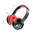 thumbnail image 3 of Noise Canceling Gaming Headset, Hwkond Bluetooth Headphones Over Ear Foldable Wireless And Wired Stereo Headset For Cell Phone PC Soft Earmuff SLight Weight For Prolonged Wearing,Red, 3 of 8