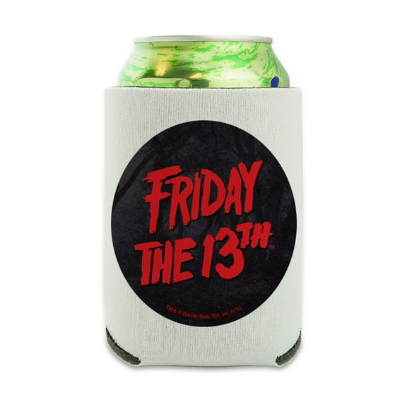 Friday the 13th Logo Can Cooler - Drink Sleeve Hugger Collapsible Insulator - Beverage Insulated Holder