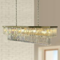LightUpMyHome 20-Light Modern Crystal Brass Corded Electric Chandelier