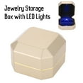 thumbnail image 4 of Luxury Ring Pendant Necklace Box Wedding Case Jewelry Gift w/ LED Light for Proposal (Ring Box), 4 of 14