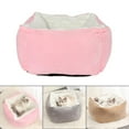 thumbnail image 4 of Square Beds, Soft Pet Bedding, Sleeping Bed, House Nest for Small Medium Dogs , Pink, 4 of 7