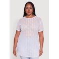 thumbnail image 2 of Womens Plus Size Sheer Textured Knit Tunic Top, 2 of 5