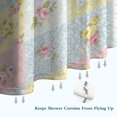thumbnail image 6 of Pioneer Flower Floral Print Pattern Shower Curtain 84"x72", Bathroom Decorative Shower Curtain Set with 12 Hooks, Waterproof Washable, 6 of 6
