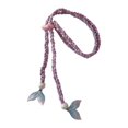 thumbnail image 3 of jinwen Diving Rope Snorkeling Long Hair Wrapper Hair Band Handmade Scuba Wrapper Pink, 3 of 9