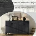 thumbnail image 4 of Mirod Farmhouse Style 4-Door Cabinet with Natural Finish, A Rustic Accent for Entryways or Small Spaces, 4 of 9