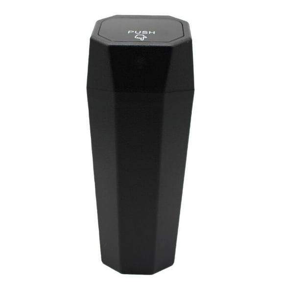 Hvmvliv Car Trash Can Mini Auto Car Garbage Can With Lid Automotive Vehicle Rubbish Bins, Small Trash Can Cup Holders For Car Black
