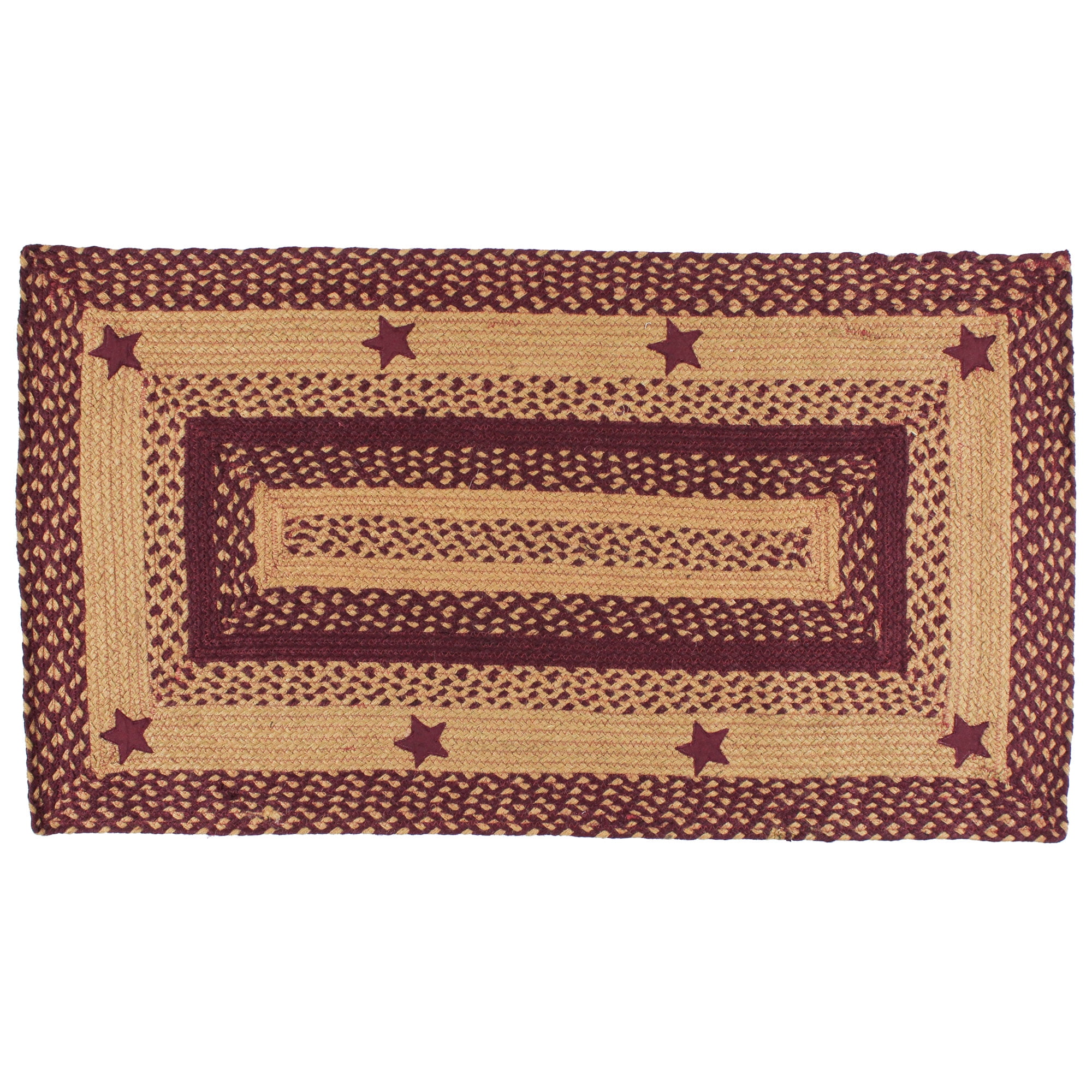 Wine Star Jute Braided Rugs by IHF Rugs