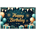 thumbnail image 5 of Decorative Design Happy Birthday Banner Balloon Decoration Birthday Party Backdrop for Birthday Party Event Decoration Indoor, 5 of 7