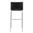 thumbnail image 5 of Black Faux Leather Bar Stools with Metal Footrest, Set of 2, 5 of 5