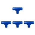 thumbnail image 2 of 4 piezas de conectores en T para marcos de piscinas, fáciles de instalar, para patas y vigas. Azul, 2 of 8