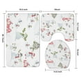 thumbnail image 3 of White Christmas Snowman Pattern Bathroom Rugs Sets 3 Piece,Toilet Cover Set,Absorbent Non Slip Bathroom Mats Sets with U-Shaped Contour Rug Toilet Rug Set, 3 of 5