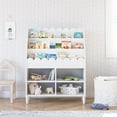 thumbnail image 2 of Cloud Kids' Bookshelf with Toy Storage Organizer, White, 2 of 9