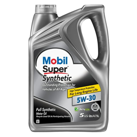 Mobil Super Synthetic Motor Oil 5W-30, 5 Quart