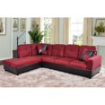 thumbnail image 2 of Star Home Living Corp Timmy Microfiber Fabric Left Facing Sectional in Red, 2 of 2