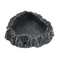 thumbnail image 1 of Plato de comida para reptiles Unique Bargains de resina, plato de comida para lagartos, tazón de agua para tortugas 3.54"x3.54"x0.98" Negro, Gris, 1 of 6