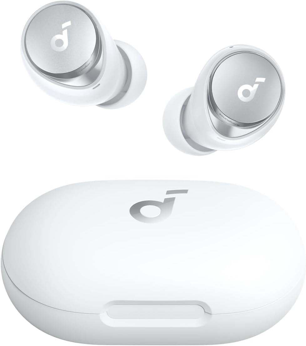 Soundcore by Anker Space A40 Adaptive Active Noise Cancelling Wireless Earbuds, White