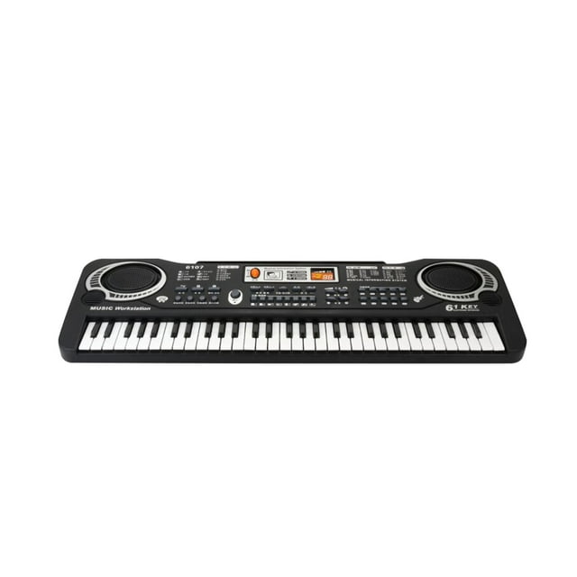 Orgue Électronique 61 Touches Clavier Numérique USB Piano Instrument de Musique Jouet pour Enfants avec Microphone
