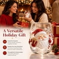 thumbnail image 3 of 3D Christmas Glass Art Cup, Santa Snowman Reindeer Tree Drinking Glasses, Christmas Stemless Wine Glasses, 3D Drinking Glass Cup for Coffee Cocktails Whiskey Soda, Unique Christmas Gift(B), 3 of 7