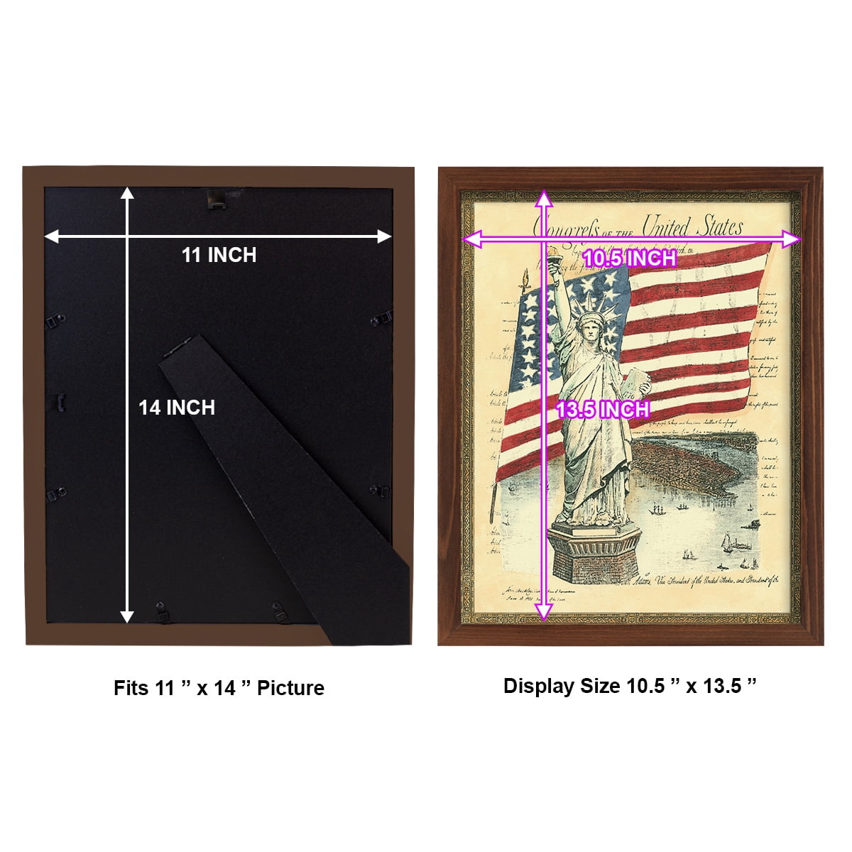 USE D # Proud To Be An American I -Framed Print w/glass-Chestnut