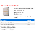 thumbnail image 2 of Air Filter - Compatible with 2001 - 2014 GMC Sierra 2500 HD 2002 2003 2004 2005 2006 2007 2008 2009 2010 2011 2012 2013, 2 of 2