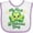 White and Lavender, variant on Inktastic My First St. Patrick's Day Shamrock Boys or Girls Baby Bib