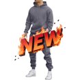 thumbnail image 7 of Lenago,Men's Tracksuits Sweatsuits for Men Pullover Hooded Sports Sweat Track Suits 2 Piece Casual Athletic Jogging Warm Up Sets Long Sleeve Trousers Two-Piece Elastic Waist Tracksuit, 7 of 7