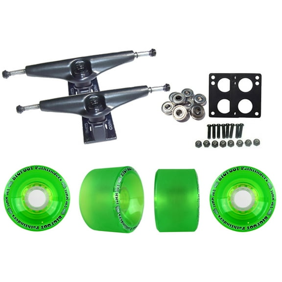 Core 6.0 Black Longboard Trucks Wheels Package Bigfoot 70mm Pathfinders Green