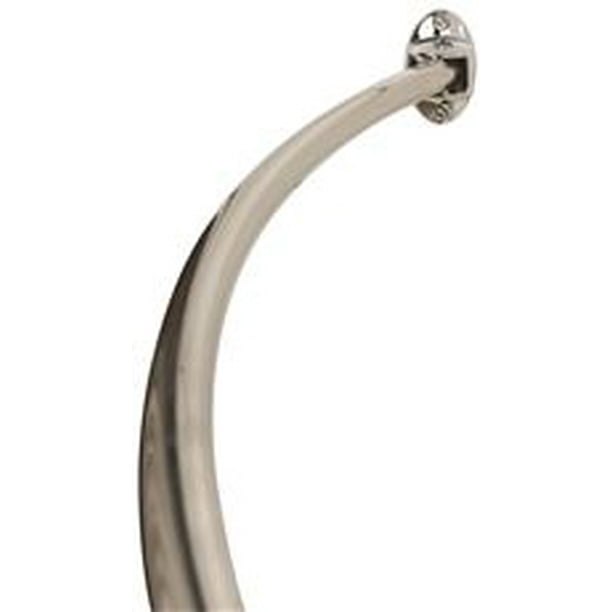 Premier Neverrust Permanent Mount Curved Shower Rod, 60 In., Chrome, 6