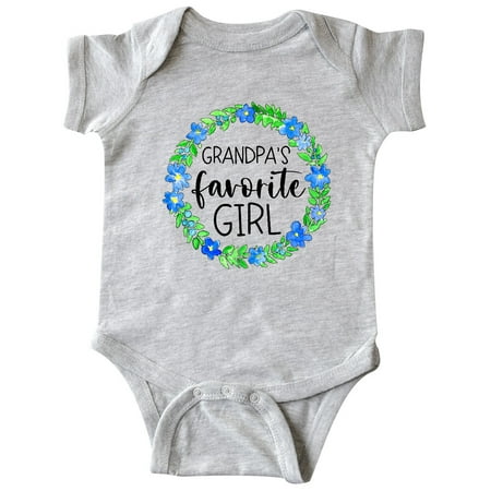 

Inktastic Grandpa s Favorite Girl Blue Flower Wreath Gift Baby Girl Bodysuit