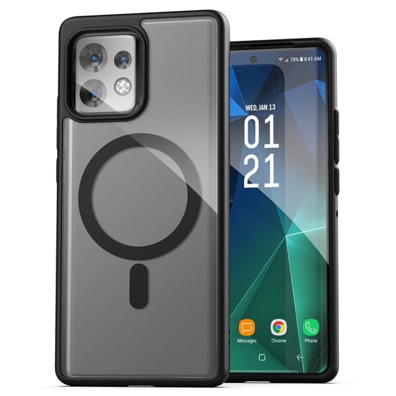 Encased MAG Case for Motorola Edge Plus 2023 - Compatible with MagSafe, Magnetic Charging and Accessories (Moto Edge 2023) Clear