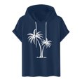thumbnail image 4 of Camiseta Deportiva de Manga Corta de la Blusa de los Hombres Casual de la Moda Sólida con Capucha, Top Casual para Al Aire Libre, 4 of 7
