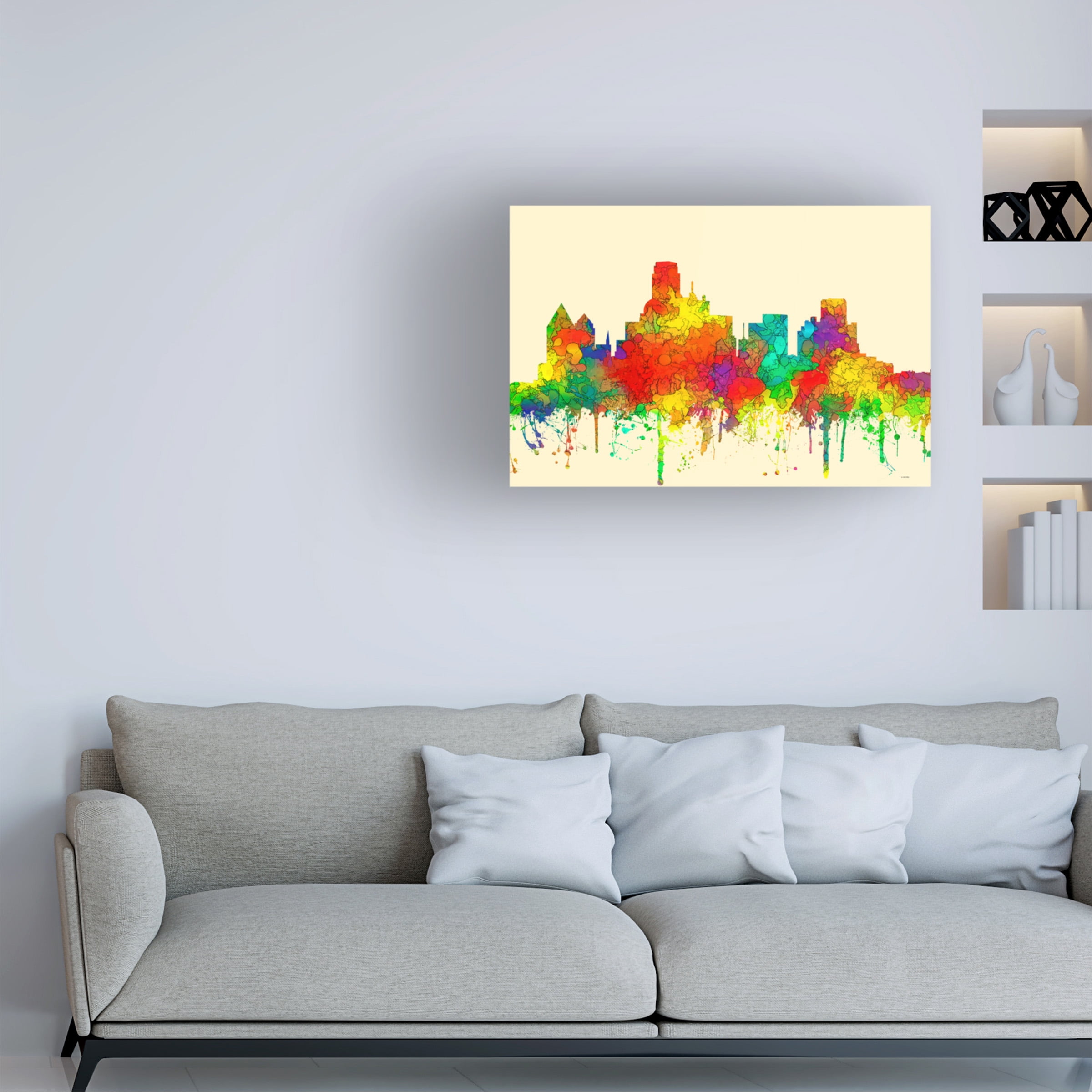 Marlene Watson 'Dallas Texas Skyline SG' Canvas Art