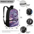 thumbnail image 3 of Jeiento Koala Backpack and Lunch Box Set Girls 4-6/6-8/8-12 Toddler Kids Primary School Bookbags for Third Grade Purple Flowers Schoolbag with Lunch Bag Pencil Case 3 in 1 Book Bags, 3 of 7