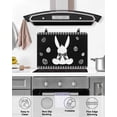 thumbnail image 4 of Large Induction Cooktop Protector Mat Black Easter Stove Top Covers for Electric Stove, Simple Cute Rabbit Eggs Buffalo Checkered Decorative Stove Burner Cover Mats, Glass Top Stove Cover, 4 of 7