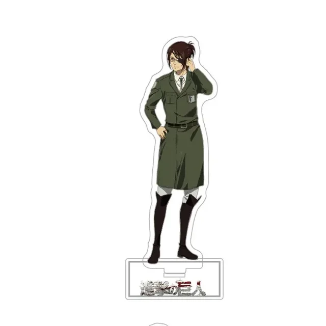 Figura de acción de PVC de Attack on Titan, Anime Levi Mikasa Ackerman Eren Armin, soporte acrílico Erwin Reiner Braun, modelo de soporte, regalo