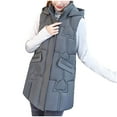 thumbnail image 3 of dazeni Women's Plus Size (L-4XL) Puffer Vest Zip Up Lightweight Long Vest Sleeveless Jackets Coats with Pockets 2024 Fashion Winter Vest, 3 of 8