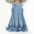 thumbnail image 5 of ASEIDFNSA Women Sleeveless Tank Dress Crew Neck Ruffle Hem Casual Mini Sundress, 5 of 5