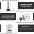 thumbnail image 4 of 4pcs Furniture Legs Adjustable Leveling Feet Steel Cabinet Feet Height Adjustable Feet Support Feet, 4 of 5