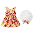 thumbnail image 3 of QTOCIO Toddler Girls Dresses, Baby Girl Summer Clothes, Toddler Baby Girls Summer Casual Sleeveless Floral Dress Cute Bow Print Dress, Red, 18 Months, 3 of 7