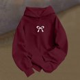thumbnail image 3 of Maean Womens Sweatshirt Bow Printed Cute Pullover Long Sleeve Lightweight Loose Hoodies Sweatshirts with Pockets, 3 of 7