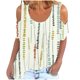 thumbnail image 1 of Elegante mujer cuello redondo impresión manga corta camiseta blusa Tops sudadera OAVQHLG3B Store lin121212, 1 of 5
